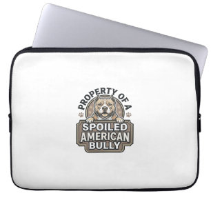 Spoiled American Bully Vintage Engraving Design_1 Laptop Sleeve