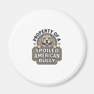Spoiled American Bully Vintage Engraving Design_1 Magnet