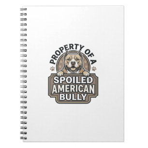 Spoiled American Bully Vintage Engraving Design_1 Notebook