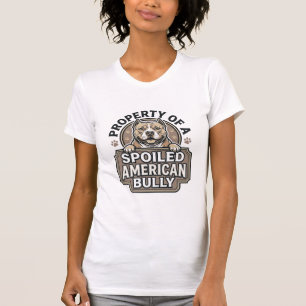 Spoiled American Bully Vintage Engraving Design_1 T-Shirt