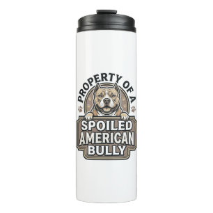 Spoiled American Bully Vintage Engraving Design_1 Thermal Tumbler