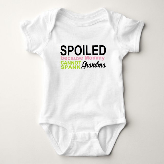 spoiled by grandma baby bodysuit (Front)