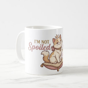 Spoiled Cat Royal Cushion Sticker Coffee Mug