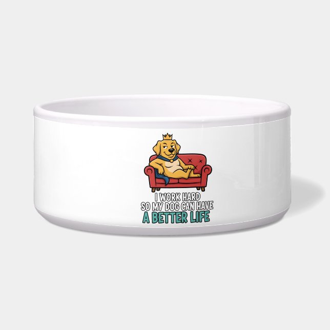 Spoiled Dog King Funny Quote Illustration (Front)