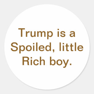 Spoiled little Trump Hankamer Artjunkhaus Comic Aw Classic Round Sticker