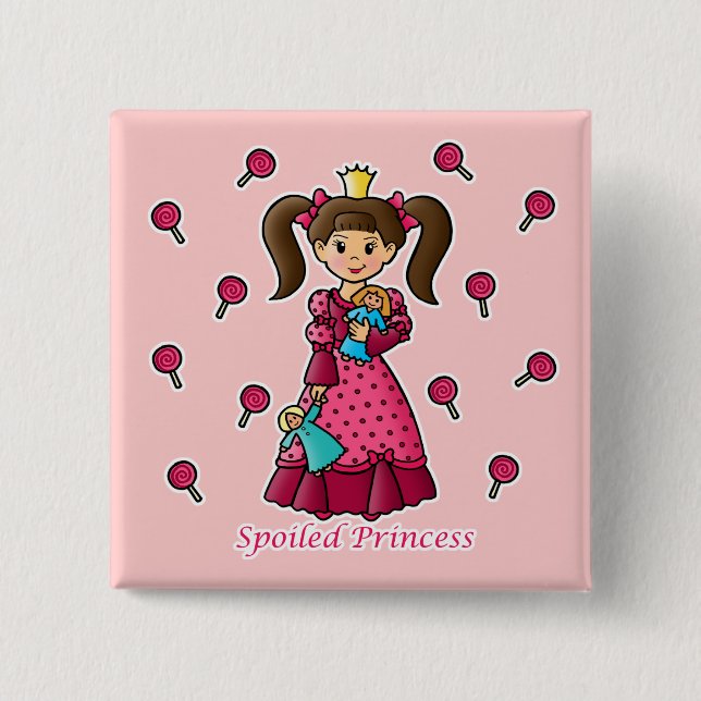 Spoiled Princess 15 Cm Square Badge (Front)