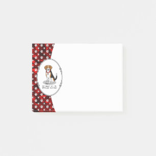 Spoiled Rotten Beagle (tri colour 3) Dog Funny Post-it Notes
