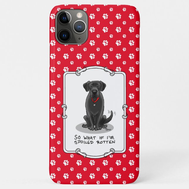 Spoiled Rotten Black Lab Labrador Retriever Dog Case-Mate iPhone Case (Back)