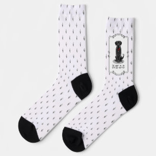 Spoiled Rotten Black Lab Labrador Retriever Dog Socks