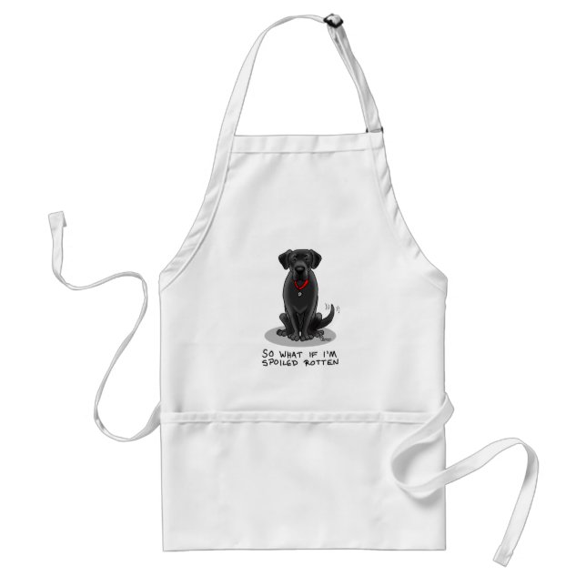 Spoiled Rotten Black Lab Labrador Retriever Dog Standard Apron (Front)