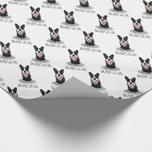 Spoiled Rotten Boston Terrier Dog (black) Cute Wrapping Paper