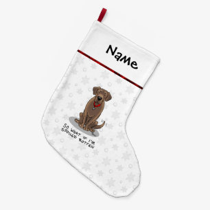 Spoiled Rotten Chocolate Lab Labrador Retriever Large Christmas Stocking