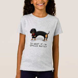 Spoiled Rotten Dachshund (S black & tan) Cute dog T-Shirt