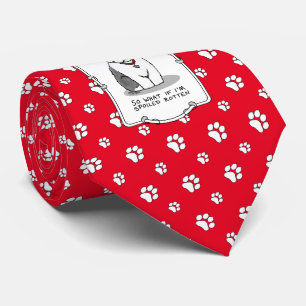 Spoiled Rotten Old English Sheepdog (Grey 1) Funny Tie