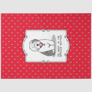 Spoiled Rotten Old English Sheepdog (Grey 1) Funny Tissue Paper