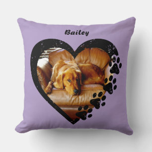 Spoiled Rotten Pet Photo Throw Pillow