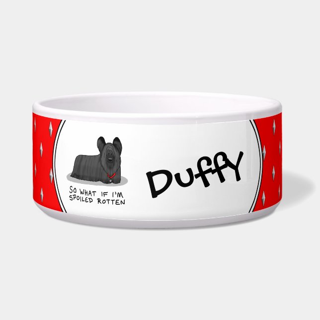 Spoiled Rotten Skye Terrier Dog (black) Cute Funny (Front)
