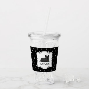 Spoiled Rotten Skye Terrier Dog (black) Cute Funny Acrylic Tumbler
