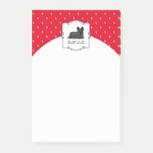 Spoiled Rotten Skye Terrier Dog (black) Cute Funny Post-it Notes