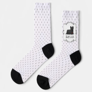 Spoiled Rotten Skye Terrier Dog (black) Cute Funny Socks