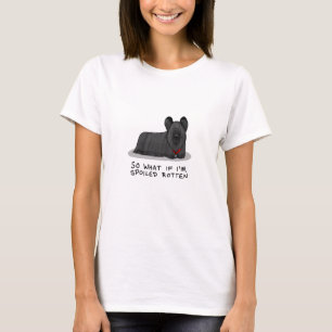 Spoiled Rotten Skye Terrier Dog (black) Cute Funny T-Shirt