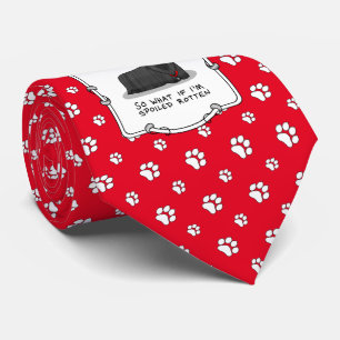 Spoiled Rotten Skye Terrier Dog (black) Cute Tie