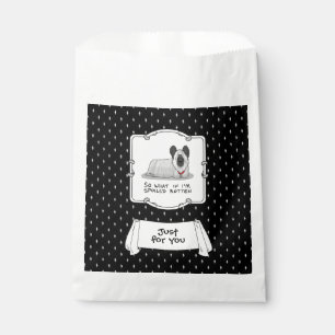 Spoiled Rotten Skye Terrier Dog (silver) Cute Fun Favour Bags