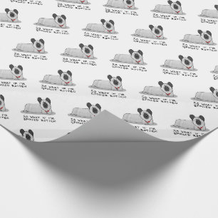 Spoiled Rotten Skye Terrier Dog (silver) Cute Fun Wrapping Paper