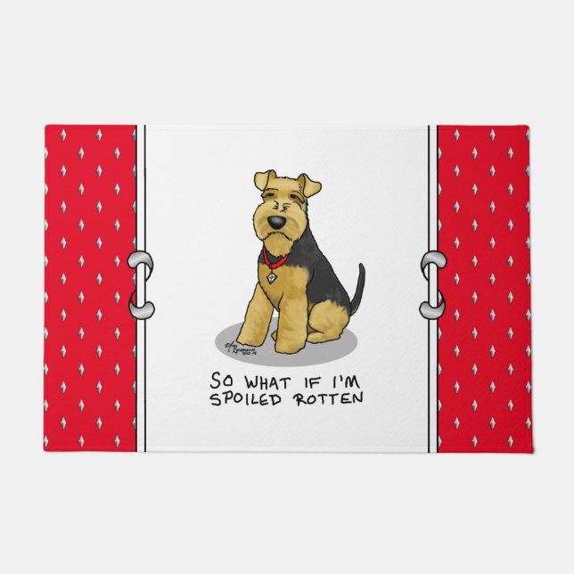 Spoiled Rotten Welsh Terrier Dog - Cute Doormat (Front)