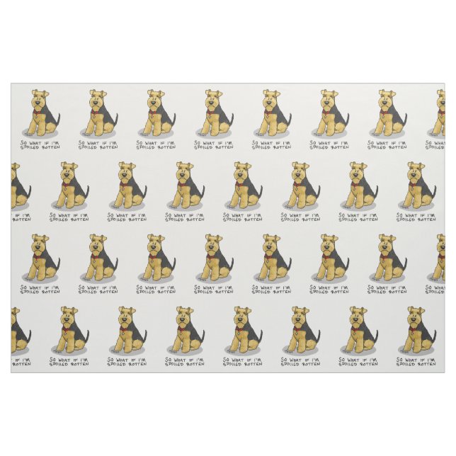 Spoiled Rotten Welsh Terrier Dog - Cute Fabric (Fat Quarter)