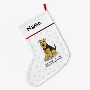 Spoiled Rotten Welsh Terrier Dog - Cute Large Christmas Stocking
