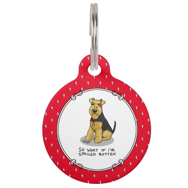 Spoiled Rotten Welsh Terrier Dog - Cute Pet Tag (Front)