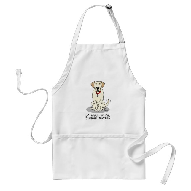 Spoiled Rotten Yellow Lab Labrador Retriever Funny Standard Apron (Front)