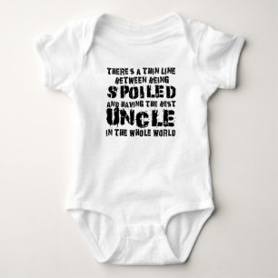 Spoiled vs. world's best uncle baby bodysuit