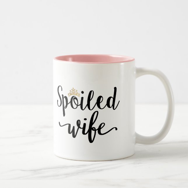 Spoiled Wife Personalised Two-Tone Coffee Mug (Right)