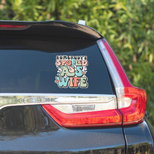 Spoiled wife vinyl car decal