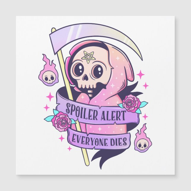 Spoiler Alert Everyone Dies Cute Pink Halloween Sk (Front)