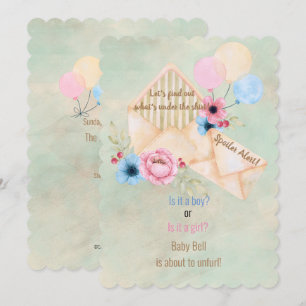 Spoiler Alert Gender Reveal Party Invitation