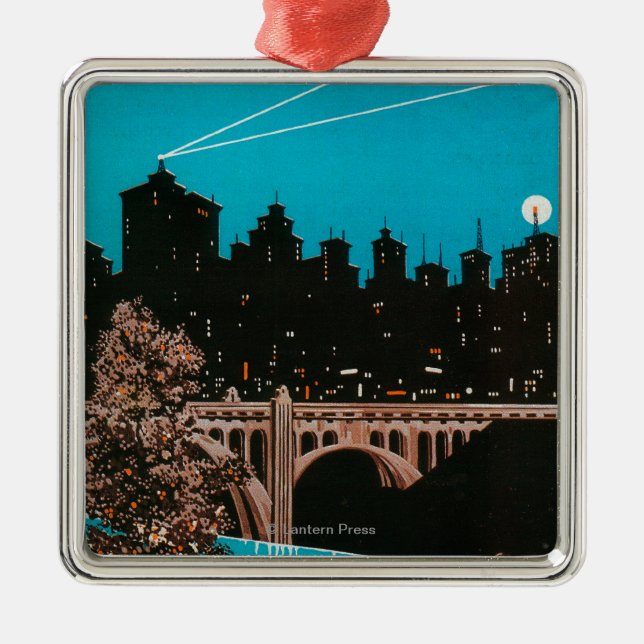 Spokane Advertising Poster #1Spokane, WA Metal Tree Decoration (Front)