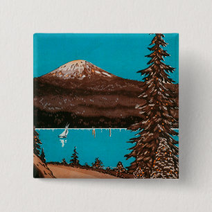 Spokane Advertising Poster #2Spokane, WA 15 Cm Square Badge