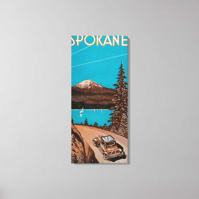 Spokane Advertising Poster #2Spokane, WA Canvas Print (Front)