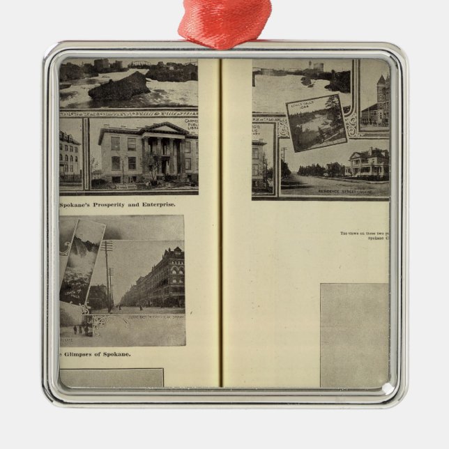 Spokane Metal Tree Decoration (Front)