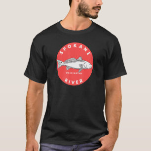 Spokane River Washington Fishing T-Shirt