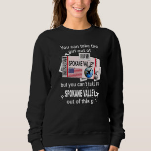 Spokane Valley Boarding Pass  Spokane Valley Girl Sweatshirt