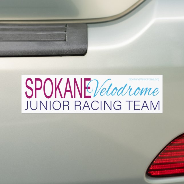 Spokane Velodrome Junior Racing Team  Bumper Sticker (On Car)