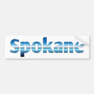 Spokane WA Blue Bumper Sticker