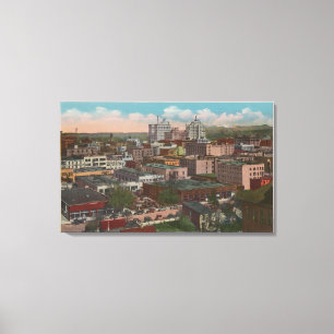 Spokane, WA - Skyline View of Downtown Canvas Print