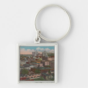 Spokane, WA - Skyline View of Downtown Key Ring