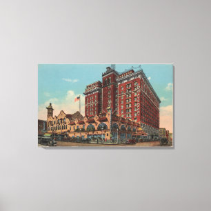 Spokane, WA - View of Davenport Hotel #1 Canvas Print