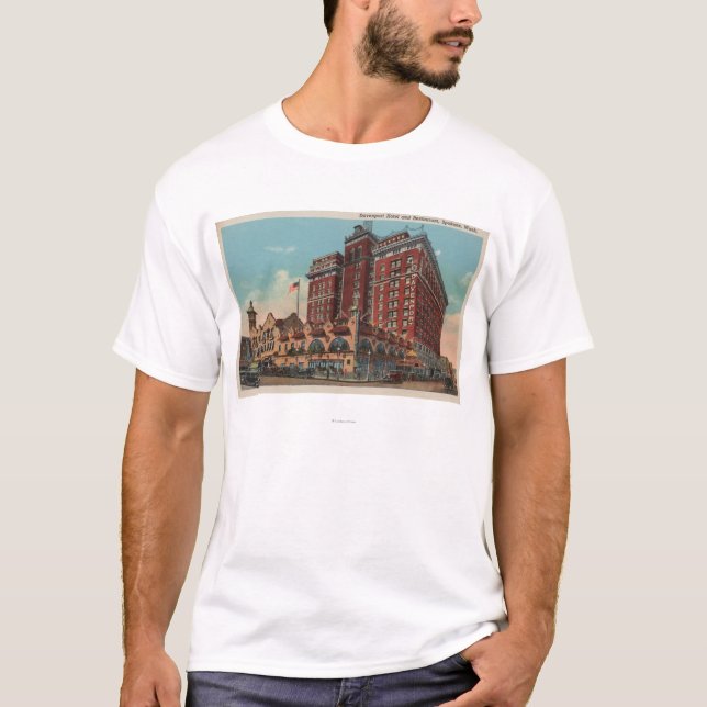 Spokane, WA - View of Davenport Hotel #1 T-Shirt (Front)